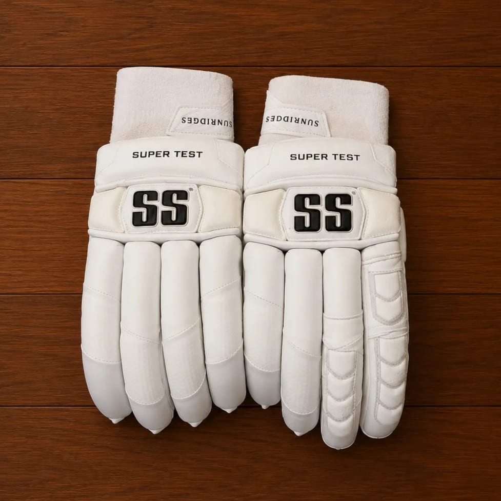 SS SuperTest Batting Gloves White/Black Logo / Adult / Right Hand